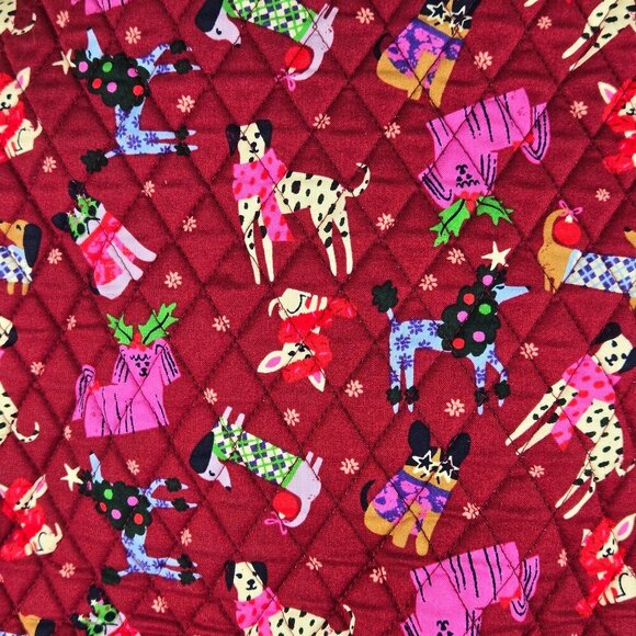 Vera Bradley Christmas  dog  Patterned Tote - Picture 2 of 13